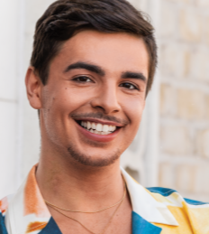 Paulo's moderate-to-severe atopic dermatitis on face at twenty-seven years old