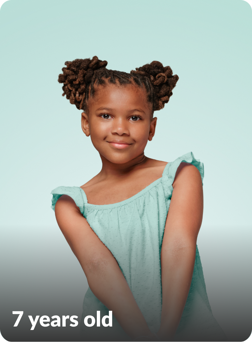 Bailey, a seven year old child with moderate-to-severe atopic dermatitis