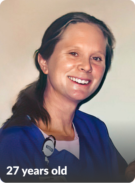 Jennifer's moderate-to-severe atopic dermatitis at twenty seven years old